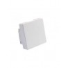 Placa ciega 45x45mm blanco nieve.