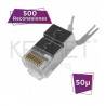 CONECTOR RJ45 MACHO HQ CAT6A 2P 8P8C 50U