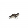 Conector "F" triple hembra EMPALMADOR T