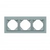 Marco triple aluminio/aluminio.