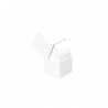 Ángulo  exterior variable p/canal 40x40 blanco.