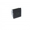 Toma hdmi c/conexion tornillo-2mod negra