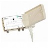 Amplificador 1 entrada 2 salida terrestre/satélite 47-694 MHz.Ideal para ampliar la red del hogar.Tamaño mini.Preparado para el 