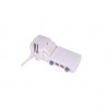 FA 121 Fuente de alimentación. Voltaje de salida: 12Vdc. Corriente máxima 200mA. Con paso alimentaci6oacuten LNB (18Vdc/22KHz). 
