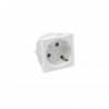 Enchufe 2p+t schuko c/proteccion blanco.