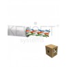 Cable cat5e u/utp cca 24awg 100mhz lszh-fr blanco carrete en caja 305mt