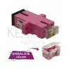 Adaptador violeta sc-sc pc mm-om4 sx tapon traslucido zirc con fijac