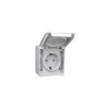 Base enchufe 2p+t (schuko) c/prot gris