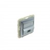 Tapa c/soporte p/1 conector rj45 gris 90