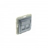 Tapa c/soporte p/dos conectores rj45 aluminio