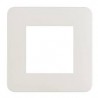 Placa simple serie latina blanco mate