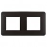 PLACA DOBLE SERIE LATINA NEGRO MATE