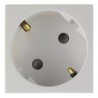Toma schuko 45º c/ prot - 2 mod blanca mate