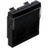 Doble modulo p/ conectores rj45-2 mod negro