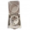 Base schuko c/proteccion blanco