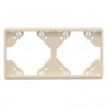Marco doble horizontal marfil