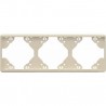 Marco triple horizontal marfil