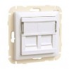 Tapa c/soporte p/dos conectores rj45 bla
