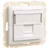 TAPA C/SOPORTE P/1 CONECTOR RJ45 BLANCO