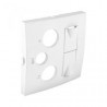 Tapa p/toma multiple r-tv-sat-2xrj45 blanco