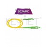 LATIGUILLO SX SC/APC-AS/APC SM 9/125 G657A2 CUB 3mm LSZH AMAR. 20 Mts