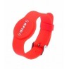 Pulsera ajustable RFID EM 125kHz Roja