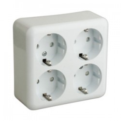 Base schuko 4 tomas de...