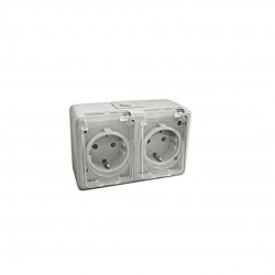 BASE DOBLE SCHUKO ESTANCA IP54