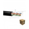 CABLE CAT6 U/UTP BC 24AWG-0,51MM PE+ EXTERIOR NEGRO CAJA+CAR305MTS