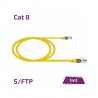 LATIGUILLO CAT8 S/FTP 24 AWG FLEX CONTACTOS 50-60µ" LSZH-FR BLANCO 1MT