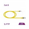 LATIGUILLO CAT8 S/FTP 24 AWG FLEX CONTACTOS 50-60µ" LSZH-FR BLANCO 2MT