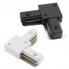 CONECTOR EN L PARA CARRIL MONOFASICO BLANCO