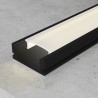PERFIL DE ALUMINIO SID LACADO NEGRO - 2 METROS NEGRO