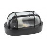 APLIQUE OVAL PLASTICO NEGRO 60W