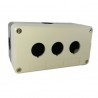 Caja de pulsadores. ip65. gris. 3 elemen