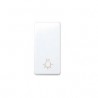 Pulsador luz mod.estrecho bl.nieve.