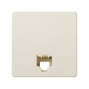 Toma telefono 4contac.45x45mm.b.marfil.