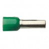 Puntera plateada preaislada. Color verde. Sección 6 mm²