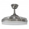 Ventilador/Plafón LED modelo TAHITI níquel, 72 W, 3600 lm.