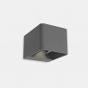 Aplique ip65 wilson square led 10.2 blanco calido - 3000k on-off gris urbano 623lm