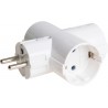 ADAPTADOR TRIPLE 2P+T,16A 250V~ COLOR BLANCO.MAX 3680W CON DOBLE SISTEMA DE TIERRA.