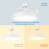VENTILADOR DE TECHO LED BLANCO OLGA