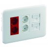 PUESTO DE TRABAJO EMPOTR BL CON 2RJ+2SKO RJ+2SKO BL