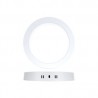 Downlight led 18w 1600lm redondo 6000k blanco superficie