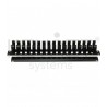 ORGANIZADOR CABLES METAL 19' 1U CON TAPA