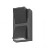 APLIQUE IP54 LOYD DOUBLE EMISSION LED 5.9 BLANCO CALIDO - 3000K ON-OFF NEGRO 360.00