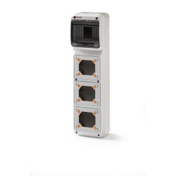 CAJA 6 MODULOS PARA 3 MECANISMOS 490X125X107 PARA IP65